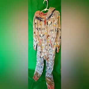 Disney Mickey Mouse & Friends Gray and Red One Piece Kids Pajama